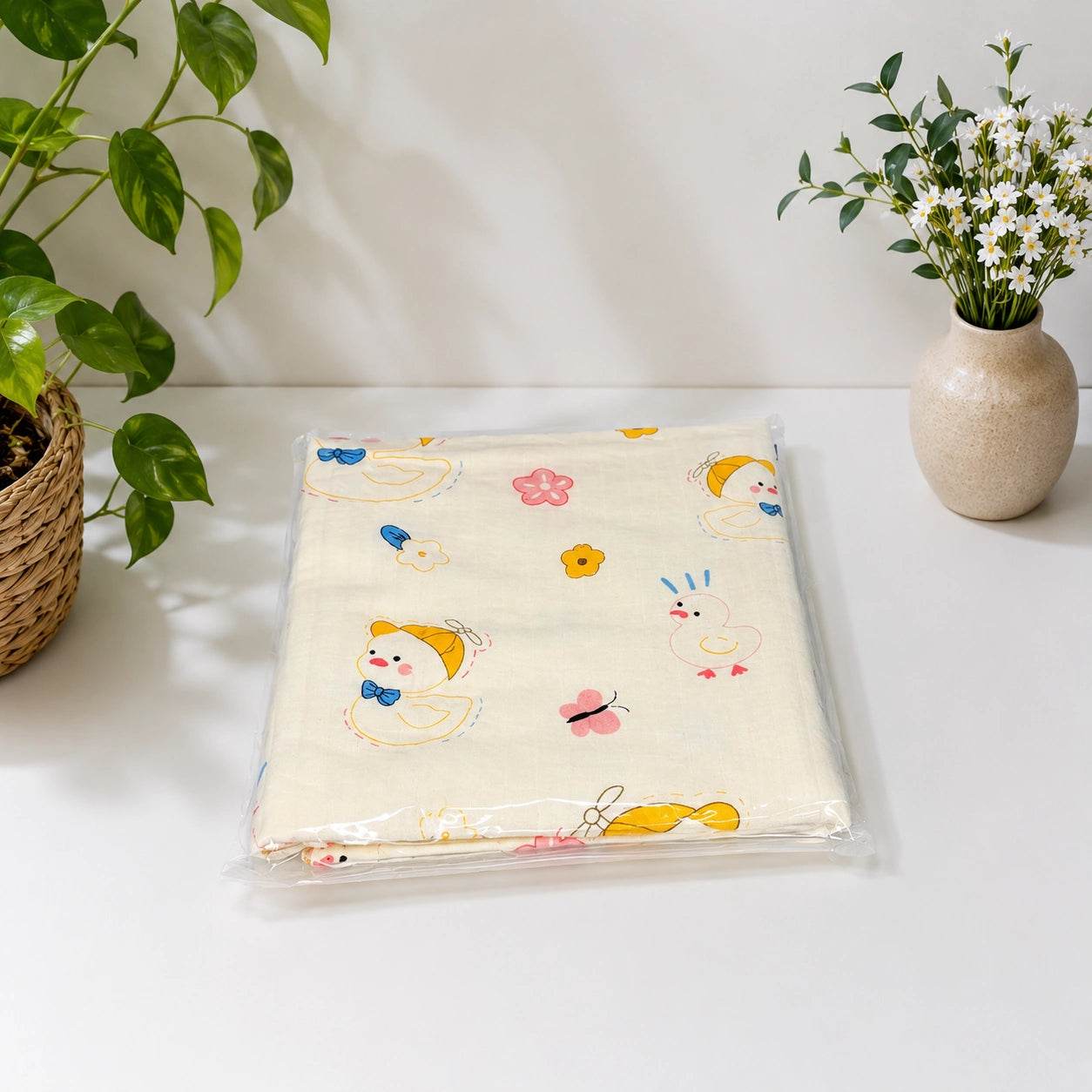 Ivory Muslin Baby Blanket